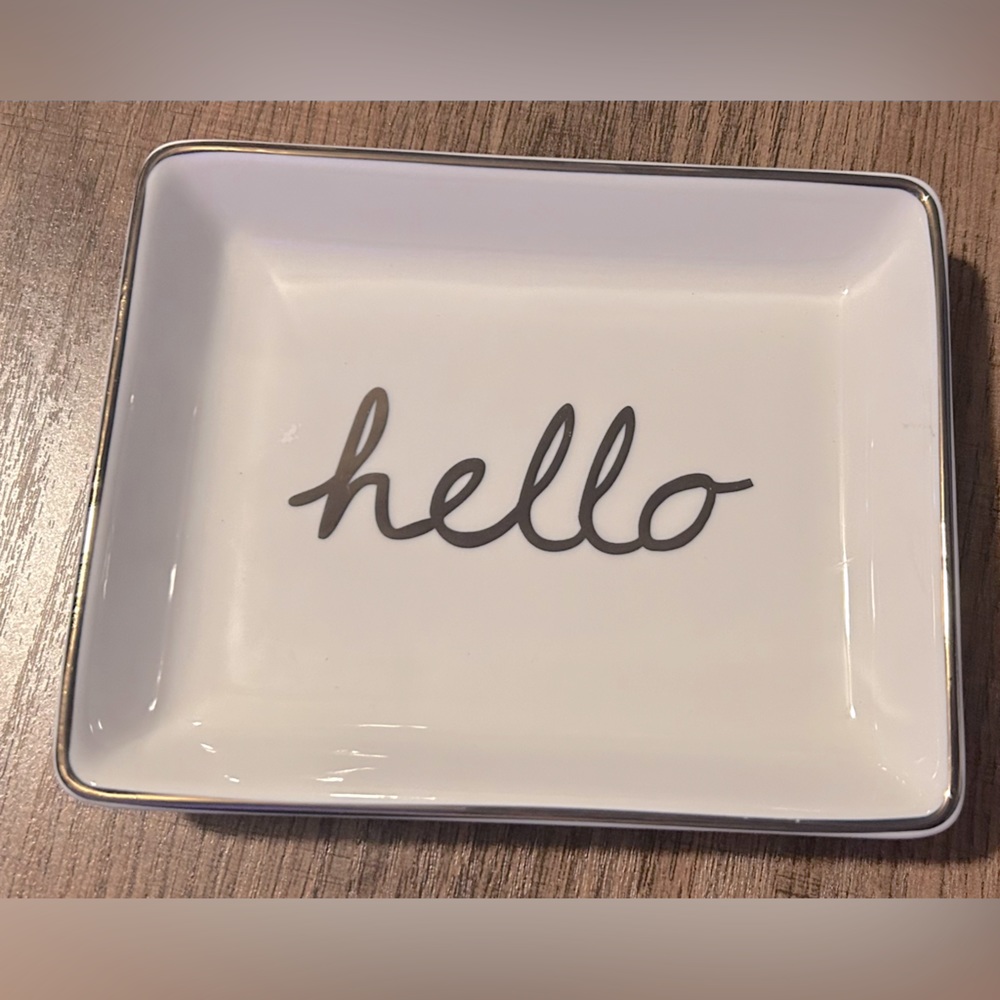 NIB Modern Expression jewelry dish- Hello - Picture 1 of 5